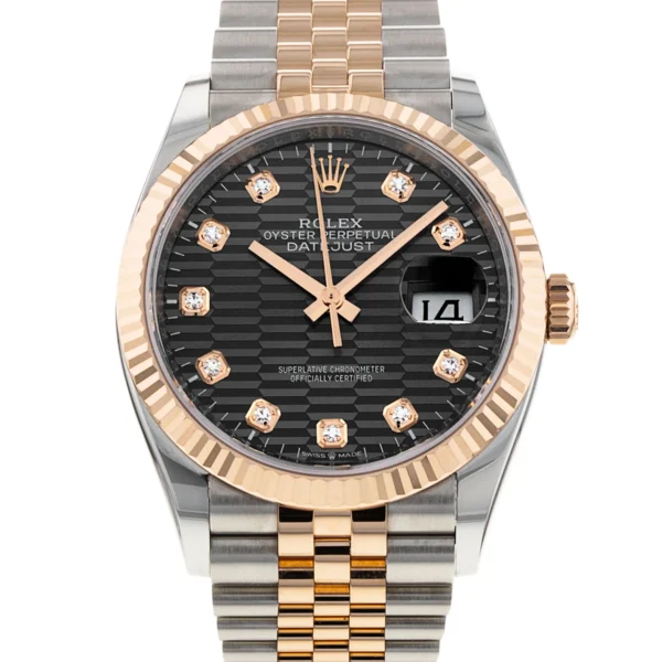 Datejust Two-Tone (Black Diamond Motif)