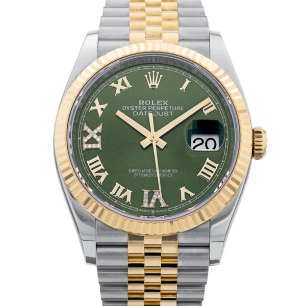 Datejust Two-Tone (Green Roman)
