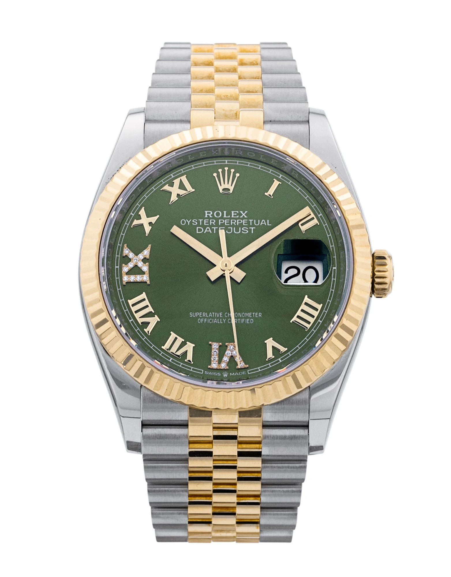 Datejust Two-Tone (Green Roman)