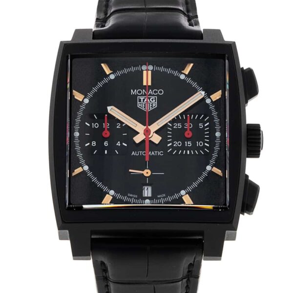 Monaco Full Black Leather Strap (Black)